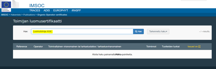 Hae-kentt&auml;&auml;n yrityksen nimi.