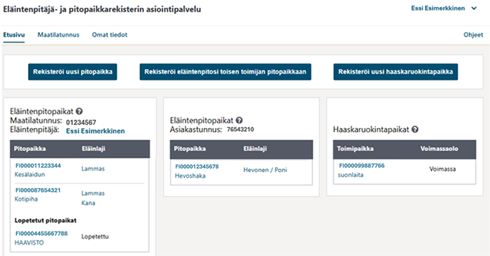 EPR:n uusi etusivun&auml;kym&auml;.
