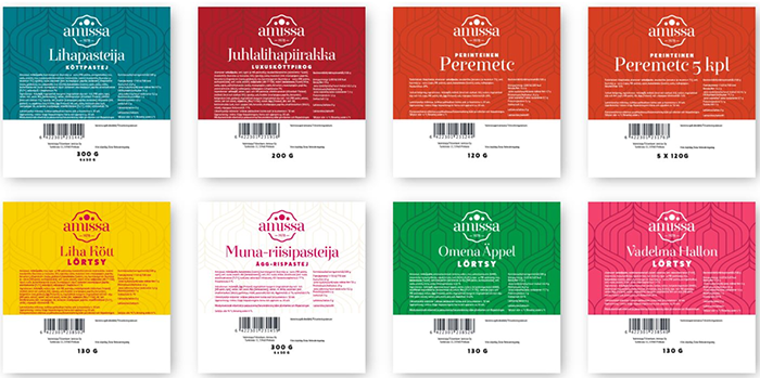 Amissa k&ouml;tt-, &auml;ppel- och hallonl&ouml;rtsyn, k&ouml;ttpiroger, k&ouml;ttpastejer, &auml;gg-rispastejer och peremec (turkisk k&ouml;ttpirog).