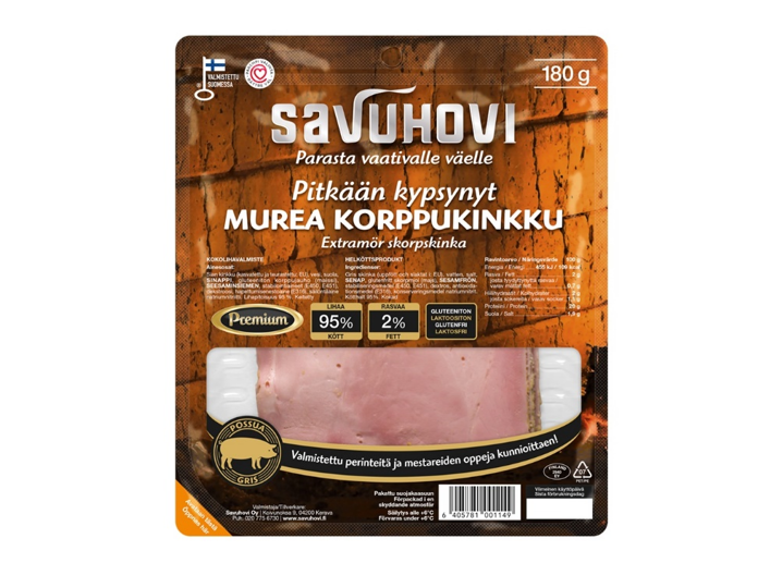 Pitk&auml;&auml;n kypsynyt murea korppukinkku 180g Savuhovi