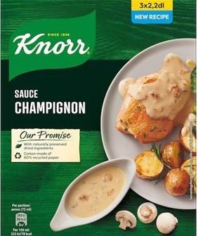 Knorr Herkkusieni-kastikeainesta 3x36g (3x2,2dl)