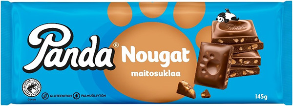 Panda nougatmaitosuklaa 145g.