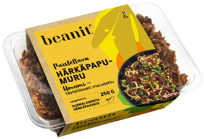 Beanit-h&auml;rk&auml;papumuru umami, 250 g -tuotepakkaus.
