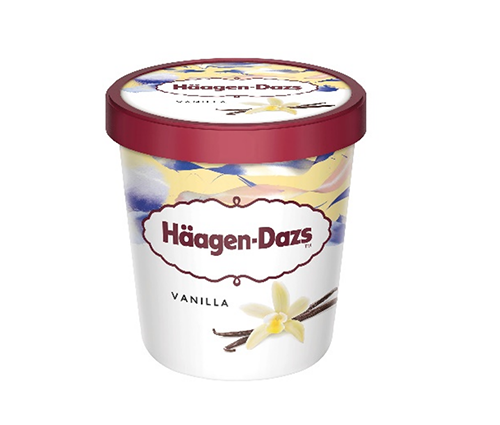 Purkki H&auml;agen-DazsTM Vanilla j&auml;&auml;tel&ouml;&auml;.