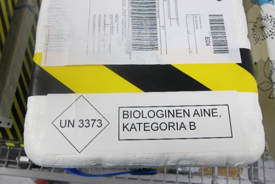Luokituksen UN3373 mukaiset merkinn&auml;t