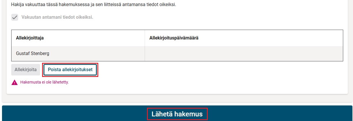 lähetä hakemus