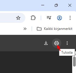 pdf-tiedoston tulostaminen Chrome-selaimesta