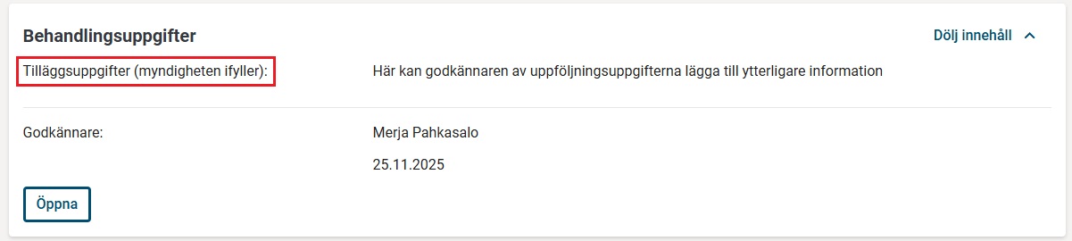 Till&auml;ggsuppgifter