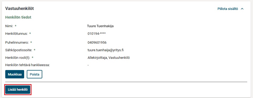 Lis&auml;&auml; henkil&ouml;