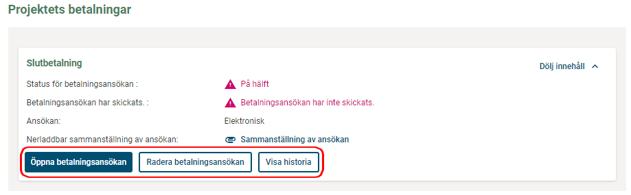 &Ouml;ppna betalningsans&ouml;kan