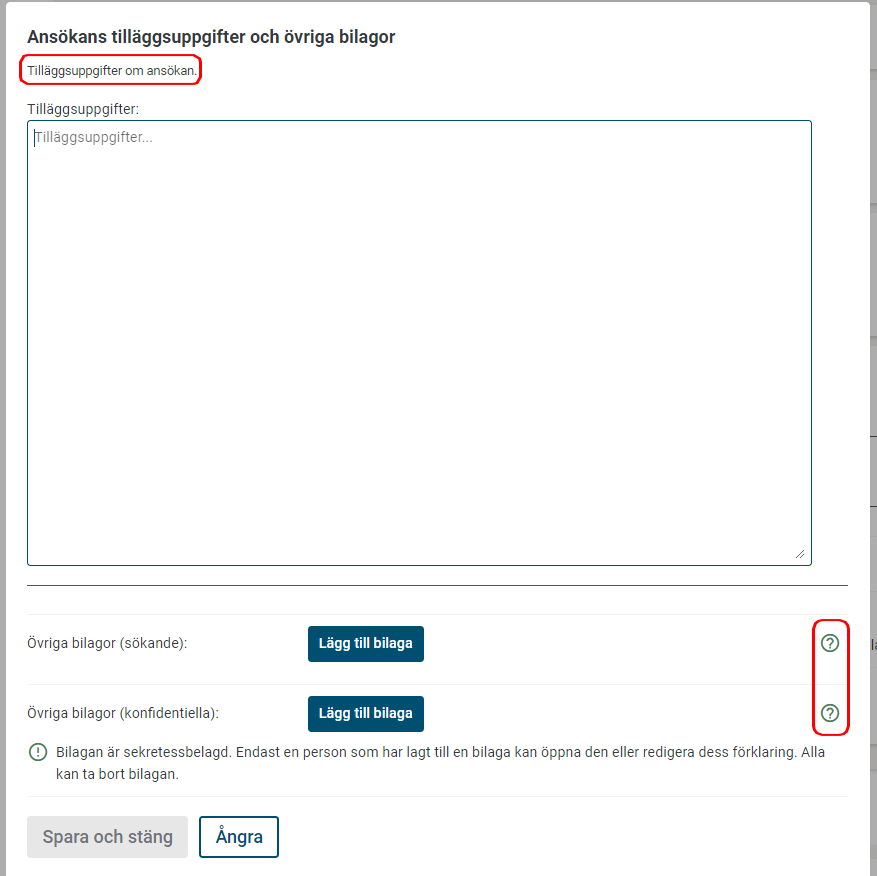 Till&auml;ggsuppgifter