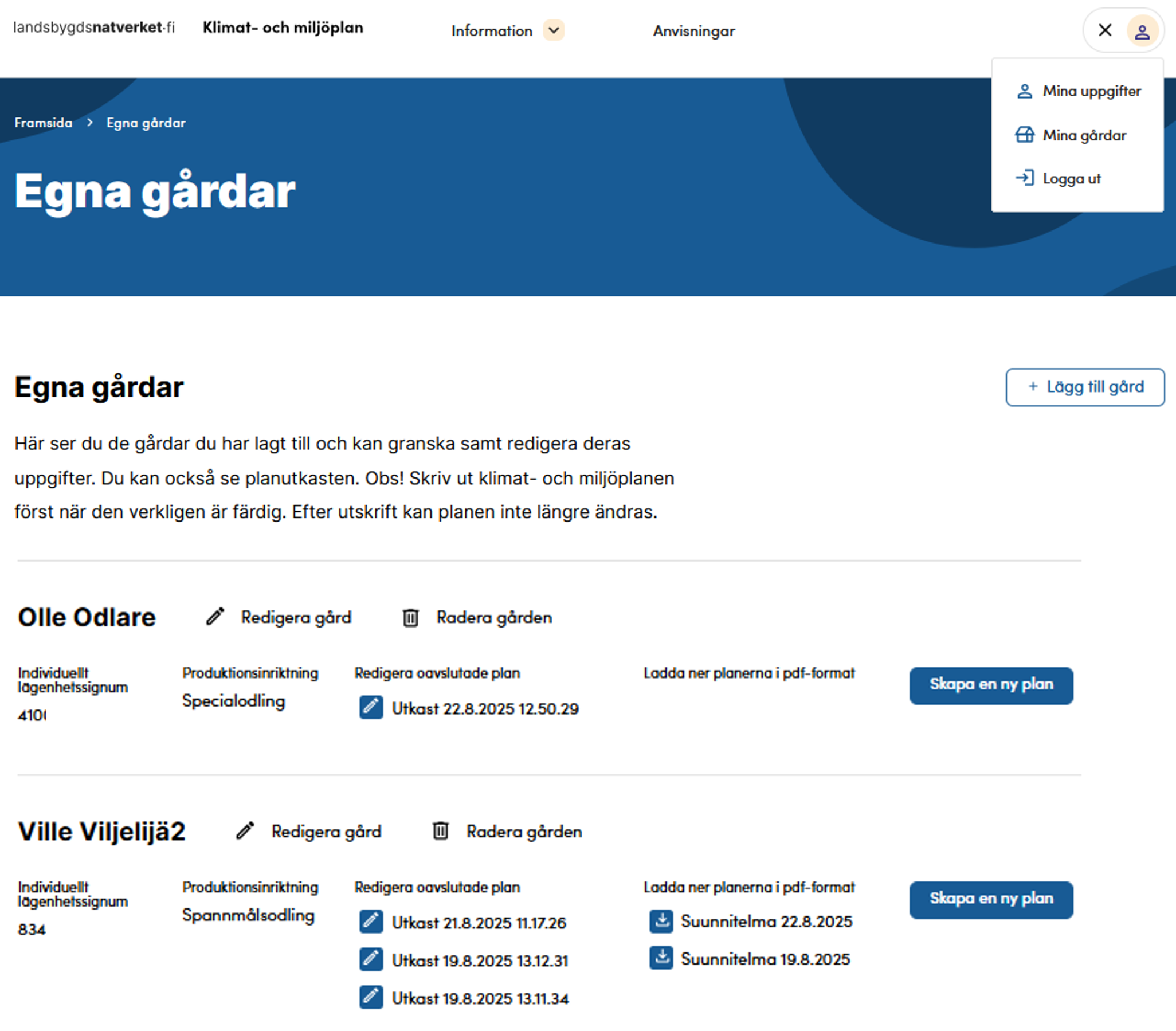 Sk&auml;rmbild fr&aring;n delen Egna g&aring;rdar