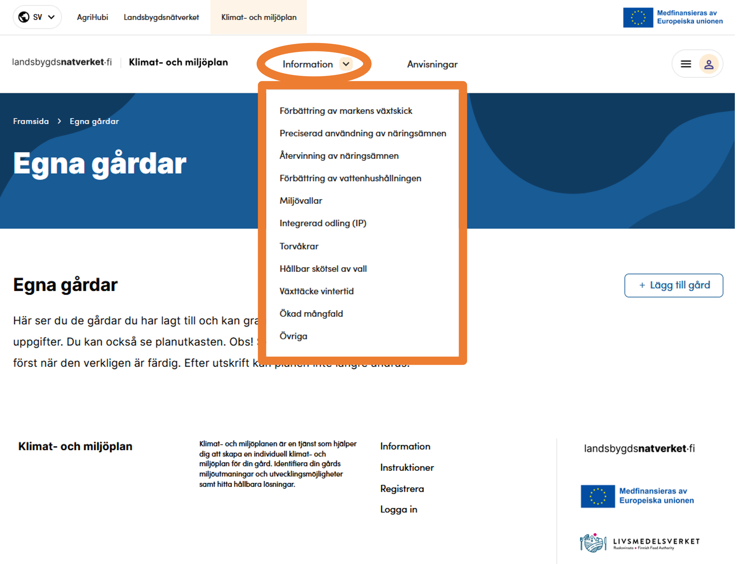 Sk&auml;rmbild fr&aring;n informationsanvsnittet