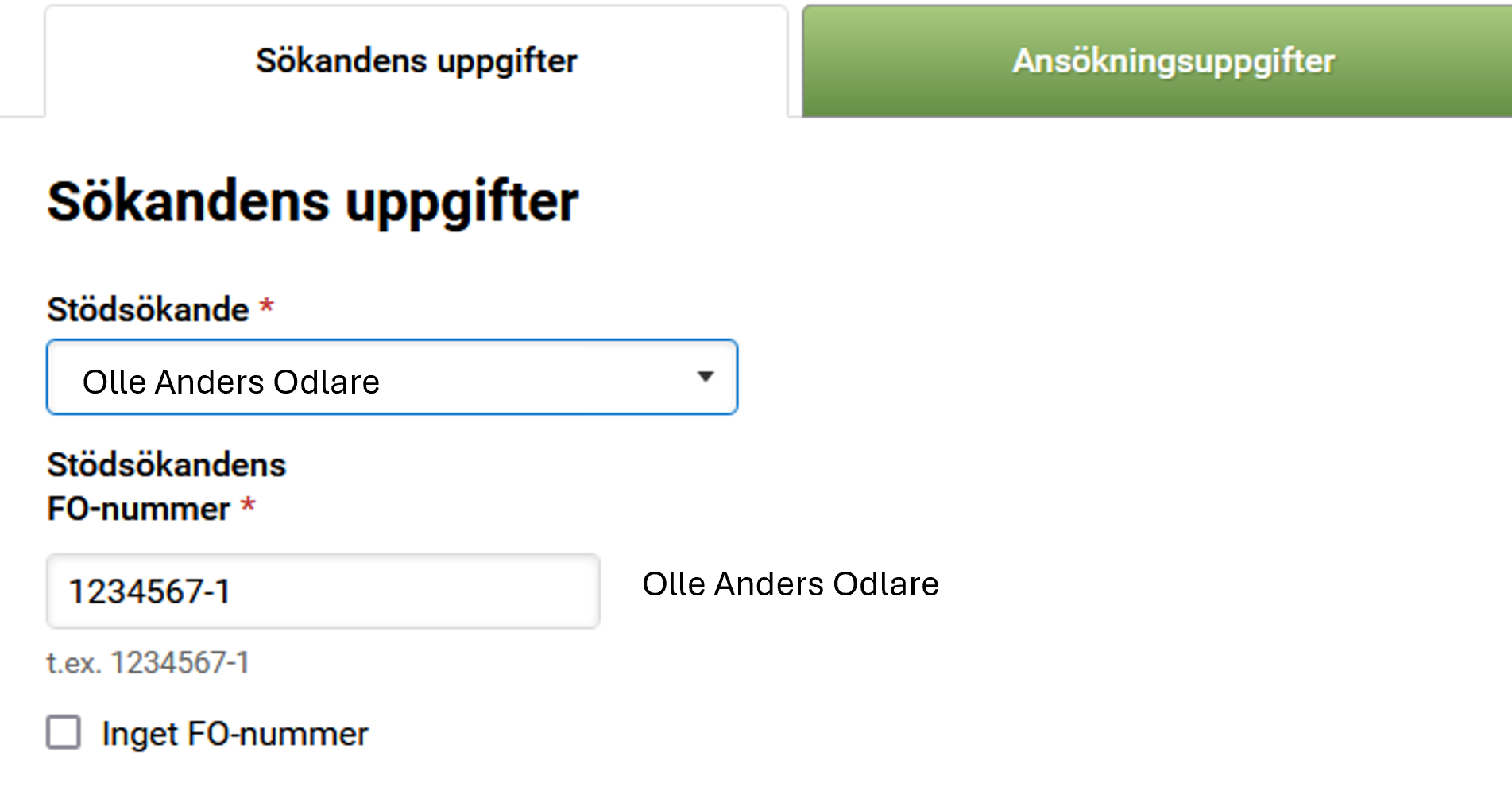 Sk&auml;rmdump av Viputj&auml;nsten, FO-nummer