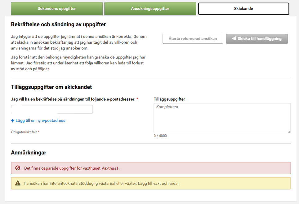 Sk&auml;rmbild fr&aring;n Viputj&auml;nsten. Fliken skickande