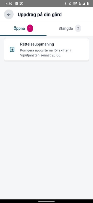 Skärmdump från Vipumobilen Uppdrag på din gård