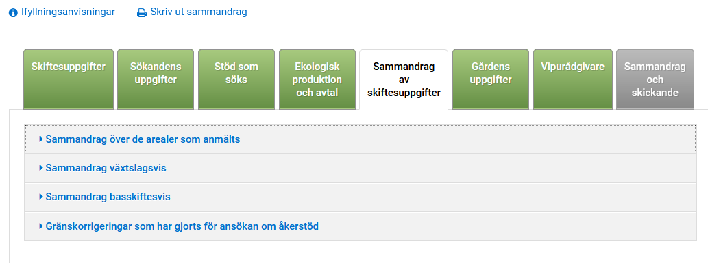 Sk&auml;rmdump fr&aring;n Viputj&auml;nsten, fliken sammandrag av skiftesuppgifter