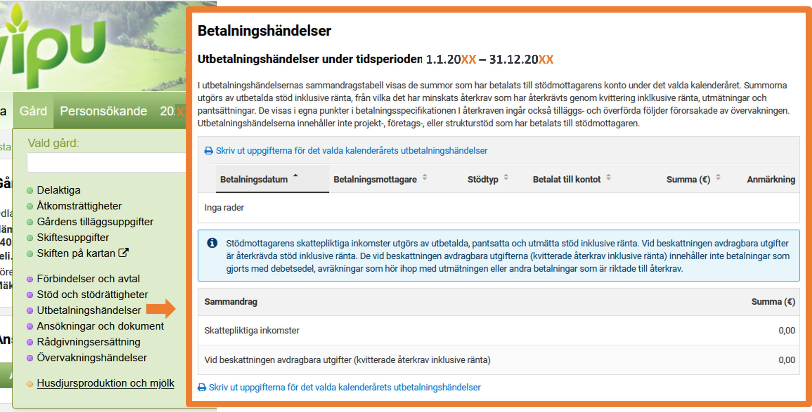 Sk&auml;rmdump fr&aring;n Viputj&auml;nsten Utbetalningsh&auml;ndelser