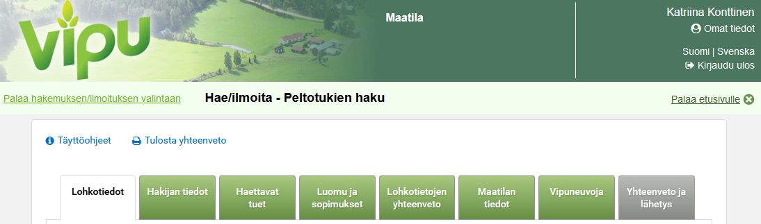 Kuvakaappaus Vipusta Peltotukihaun v&auml;lilehdet n&auml;kyviss&auml;.