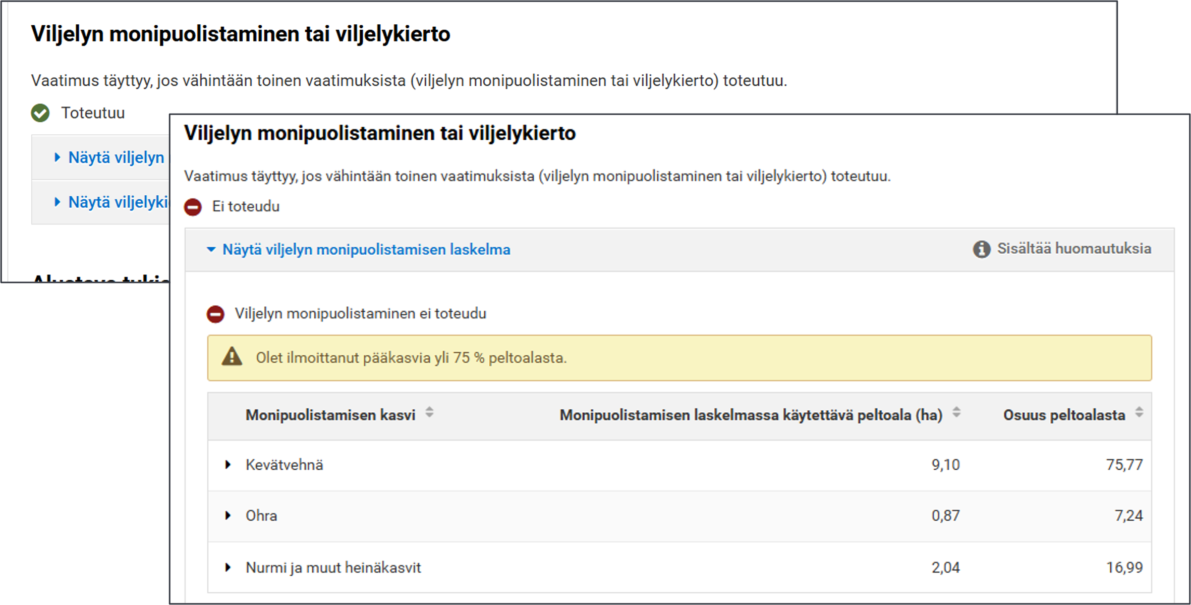 Kuvankaappauksia Vipu-palvelusta.