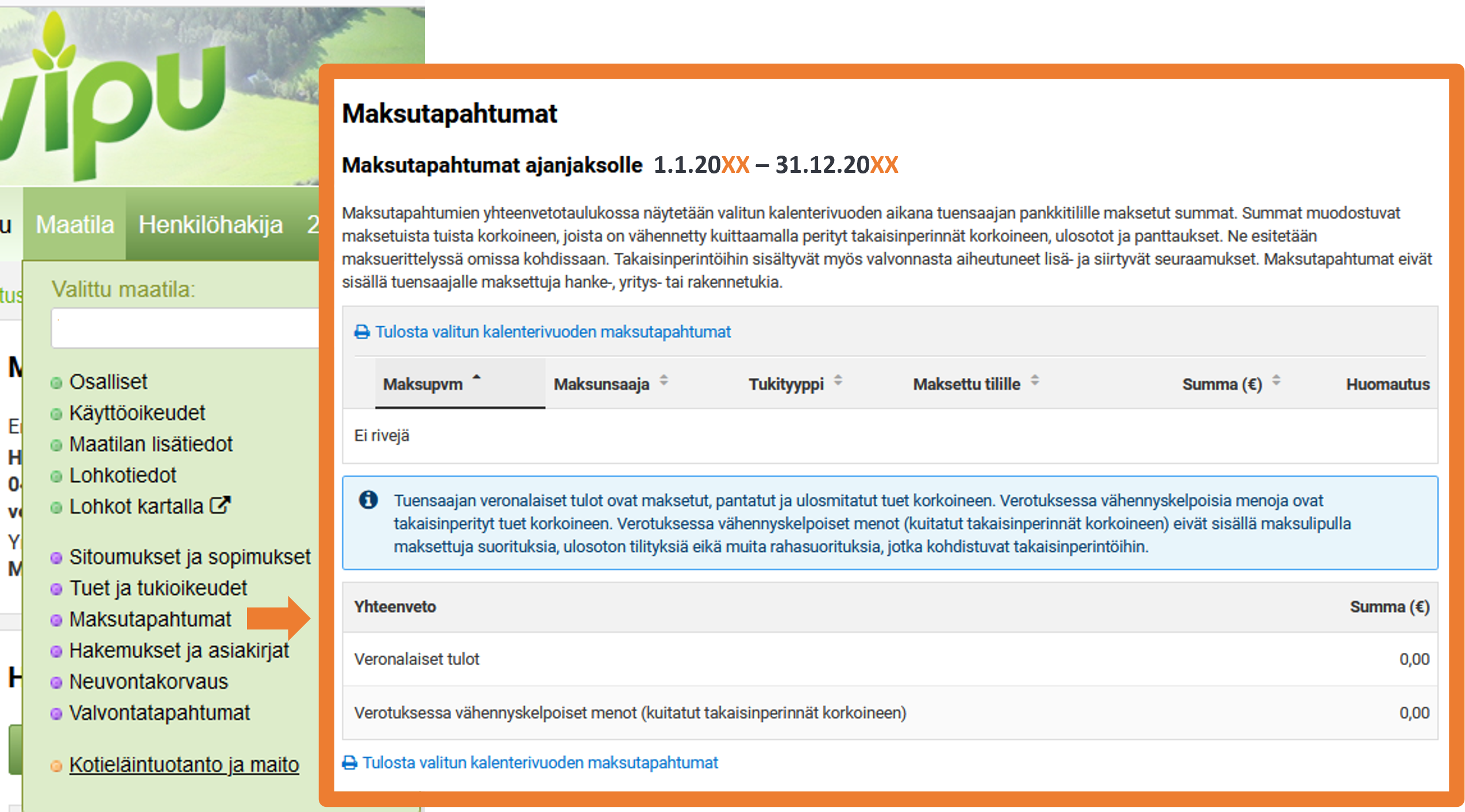 Kuvankaappaus Vipu-palvelusta