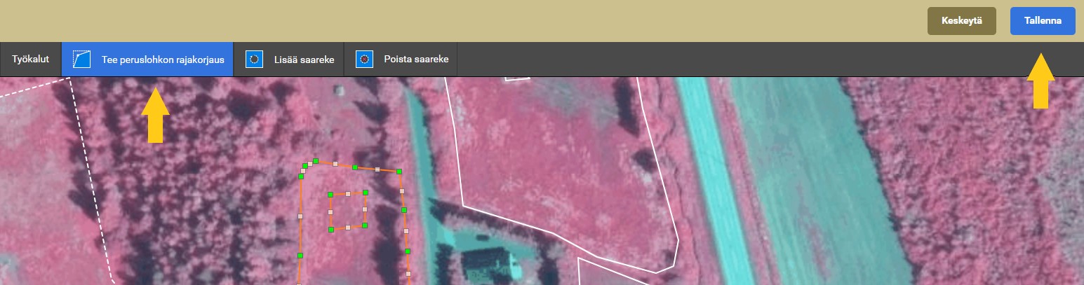 Kuvankaappaus Vipusta. Muokkaa tarvittaessa saarekkeen rajapisteit&auml;