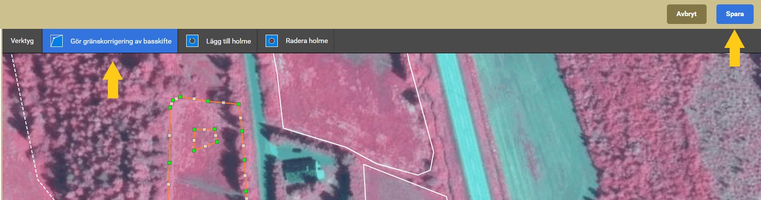 Sk&auml;rmdump ur Viputj&auml;nsten: Bearbeta vid behov holmens gr&auml;nspunkter.