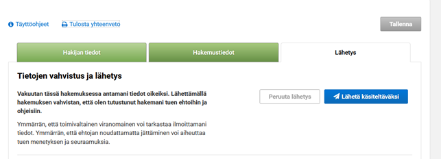 Kuvakaappaus Vipu-palvelusta, Tulosta yhteenveto