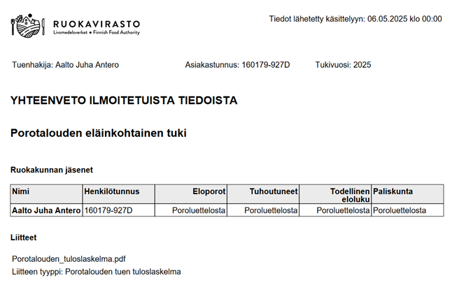 Kuvakaappaus Vipu-palvelusta, Yhteenveto