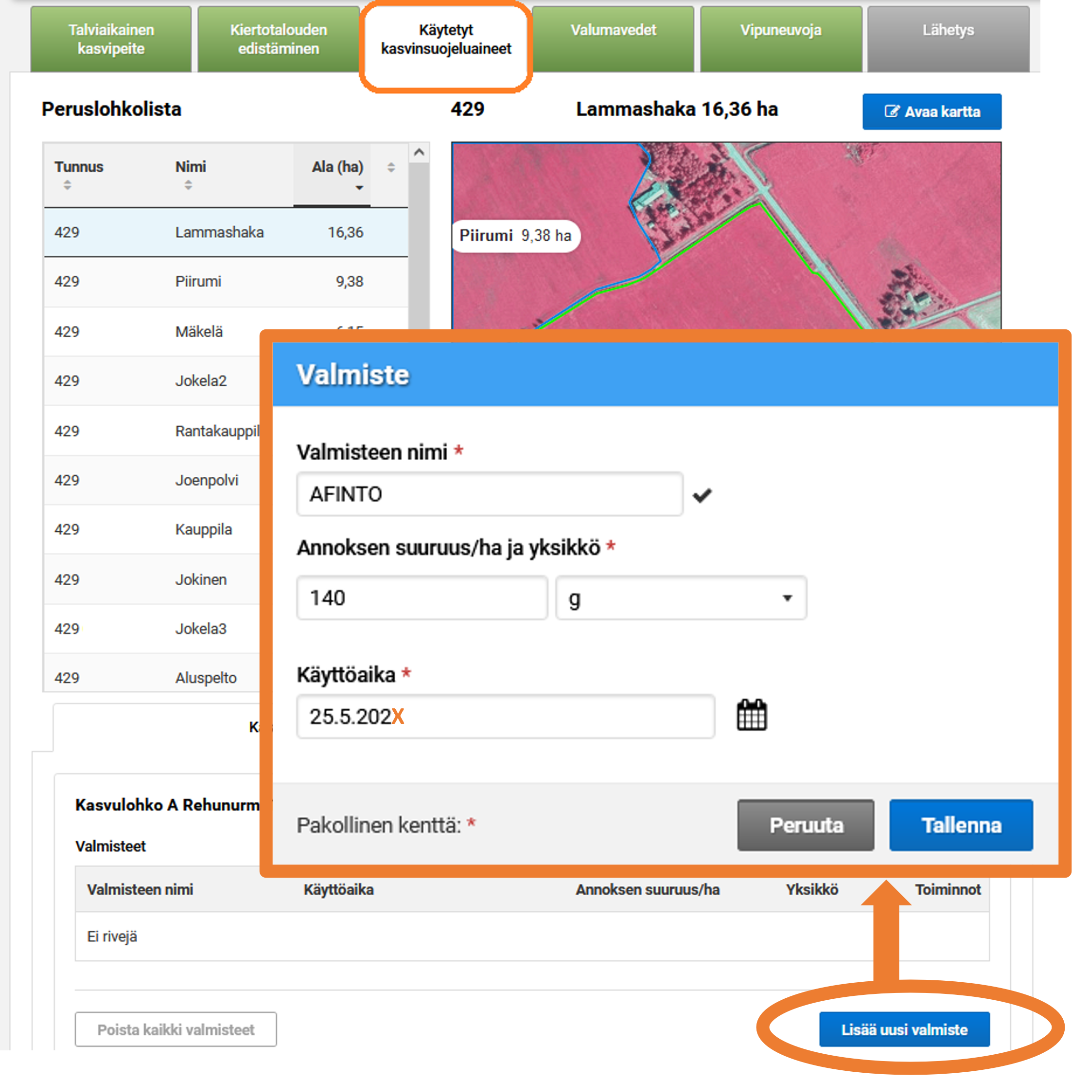 Kuvankaappaus Vipu-palvelusta.