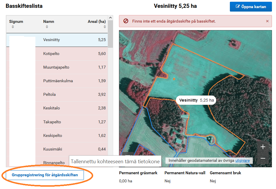 Sk&auml;rmdump fr&aring;n Viputj&auml;nsten, gruppregistrering f&ouml;r &aring;tg&auml;rdsskiften