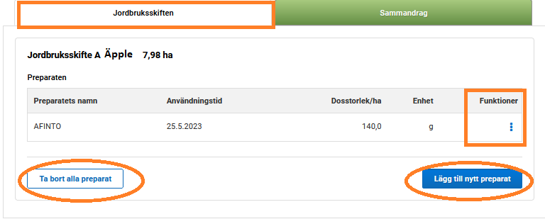 Sk&auml;rmdump fr&aring;n Viputj&auml;nsten, ta bort ett/alla preparat fr&aring;n skiftet