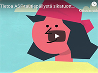 Videon etusivu sikatuottajille ASF-epailyst&auml;.