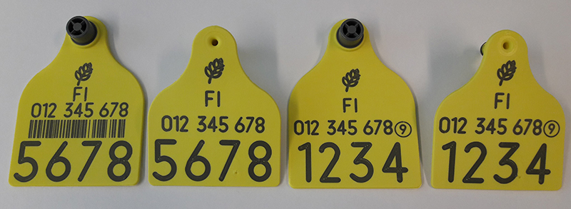 Stallm&auml;staren Combi 3000 -korvamerkkej&auml;.